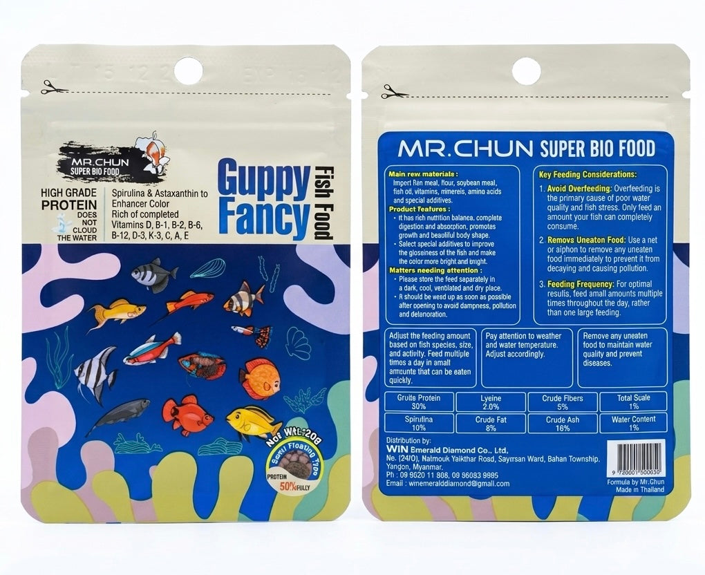 Mr.Chun Guppy Fancy 20g Pack