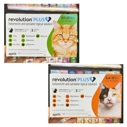 Revolution Plus For Cats(selamectin and sarolaner topical solution)