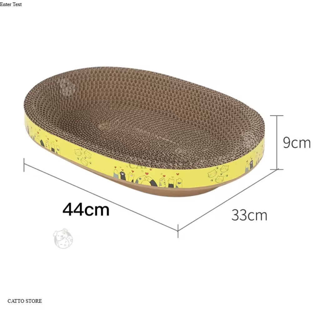 Cat Scratcher Paper Board Oval Shape