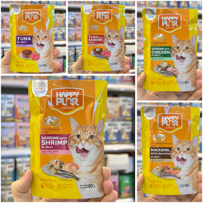 Happy Purr Wet Cat Food Pouch 80g