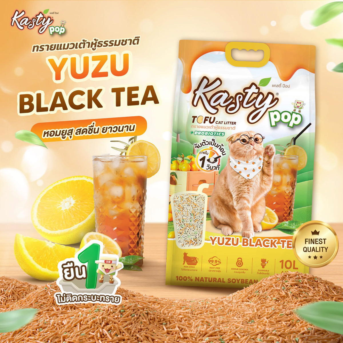 Kasty Pop Tofu Cat Litter 10L(4.17kg)