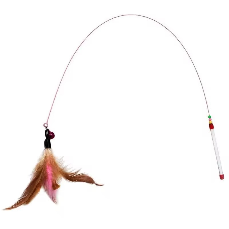 Cat Teaser Wand Feather Tip Cat Toys