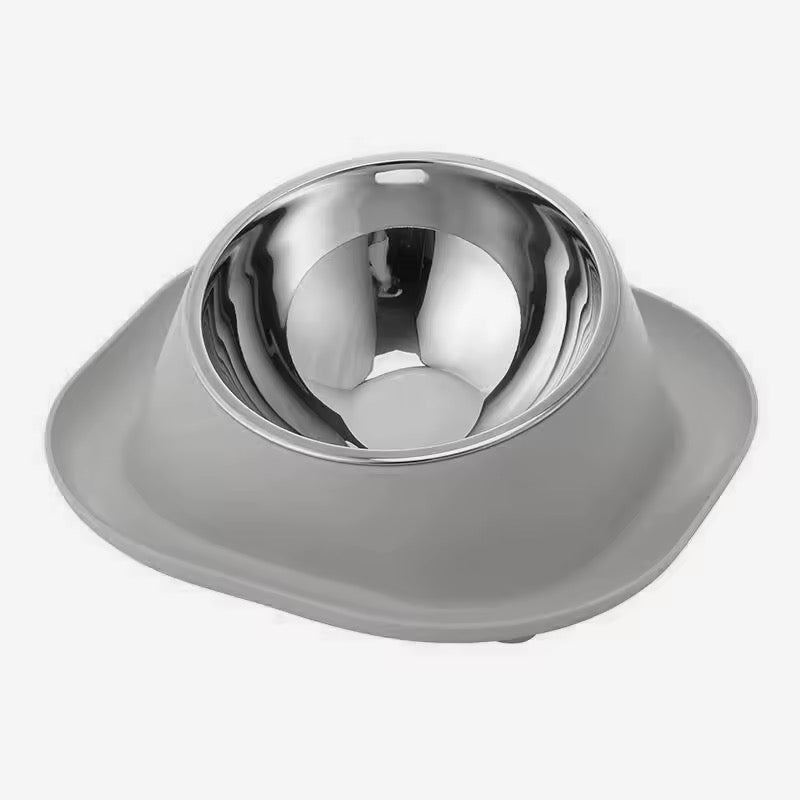 Pet Food Bowl with a Stainless Steel Bowl,Removable and Washable