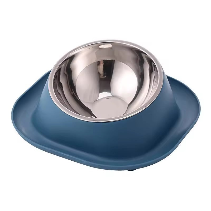 Pet Food Bowl with a Stainless Steel Bowl,Removable and Washable