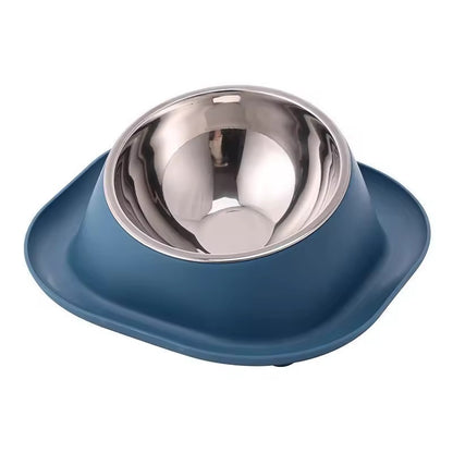 Pet Food Bowl with a Stainless Steel Bowl,Removable and Washable