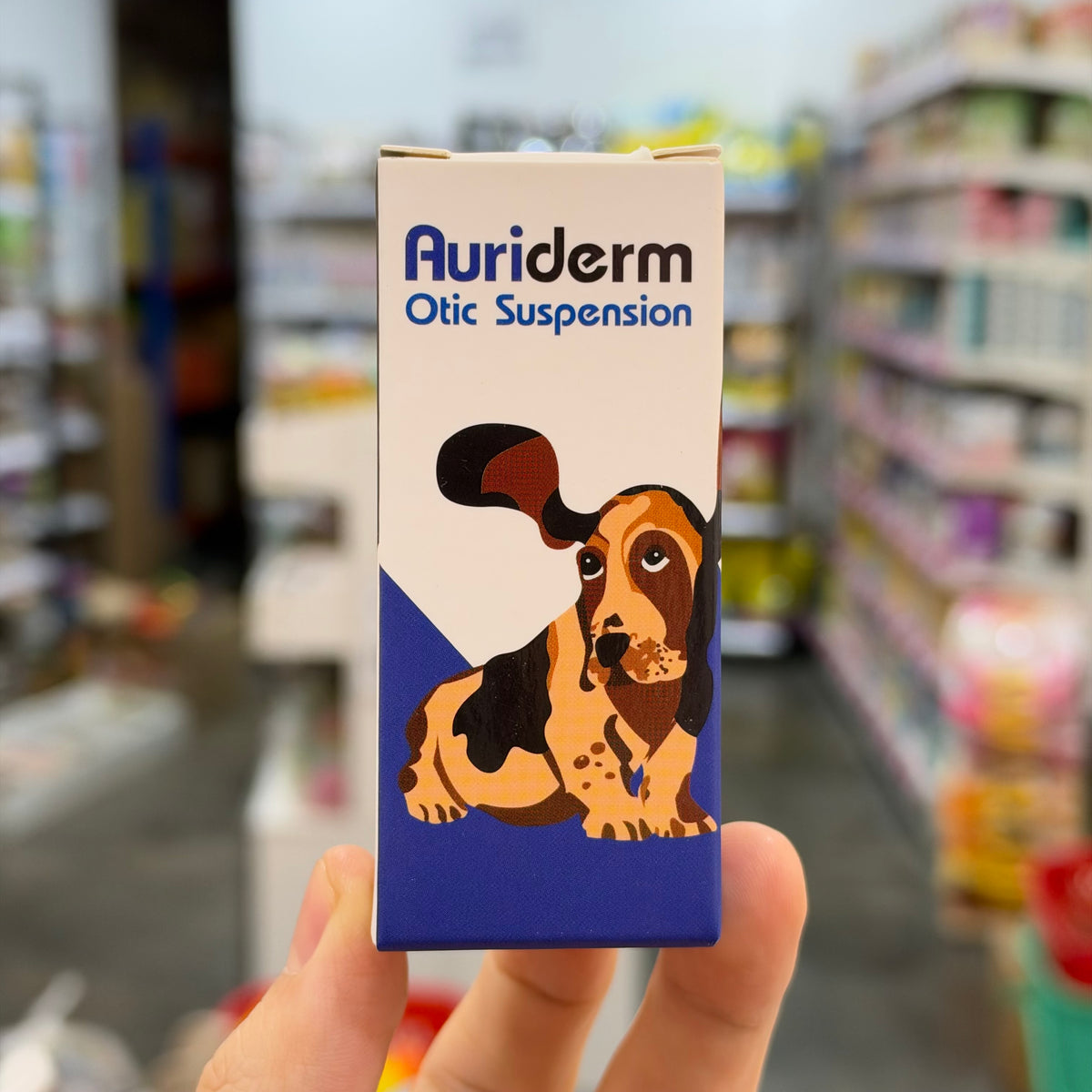VAH Auriderm Otic Suspension - 10 ml (အိမ်မွေးတိရစ္ဆာန်သုံး နားသန့်စင်နှင့် နားပိုးသတ်ဆေးရည်)