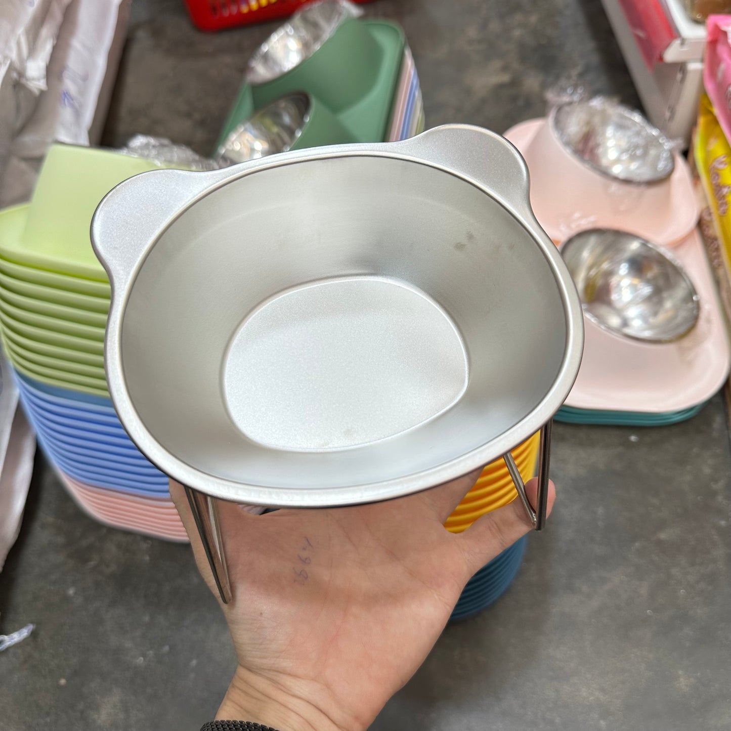 Steel Pet Bowl With Stand