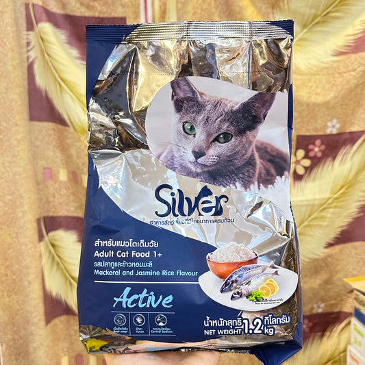 Silver Cat Dry Food For Adult Cat 1.2kg Original Bag