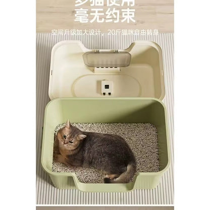 Cat Litter Box With Upper Cover (51x35.5x35cm)